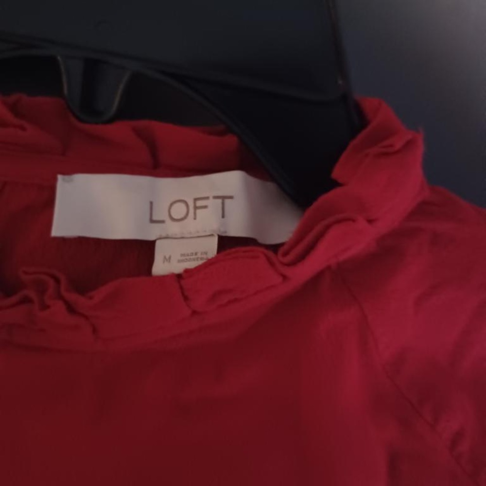 Loft Red long sleeve shirt size medium​